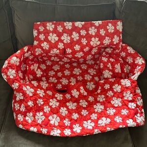 Toddler Red Hibiscus Floral Quilted Cart Cover